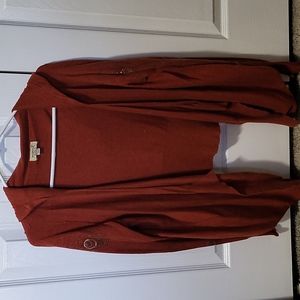 Rust color one world large cardigan